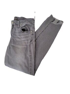 Joes Jeans Womens Size 29 Skinny Mid Rise Gray Denim Pants Raw Cutoff Hems
